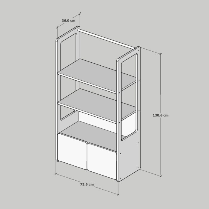 کتابخانه کودک فیری کیدز از برند فرنیکا کیدز کتابخانه کودک اتاق خواب کودک و نوجوان